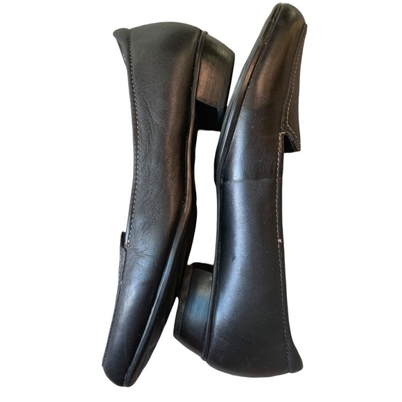 Black Leather Slip On Shoes - Picture 4 of 14